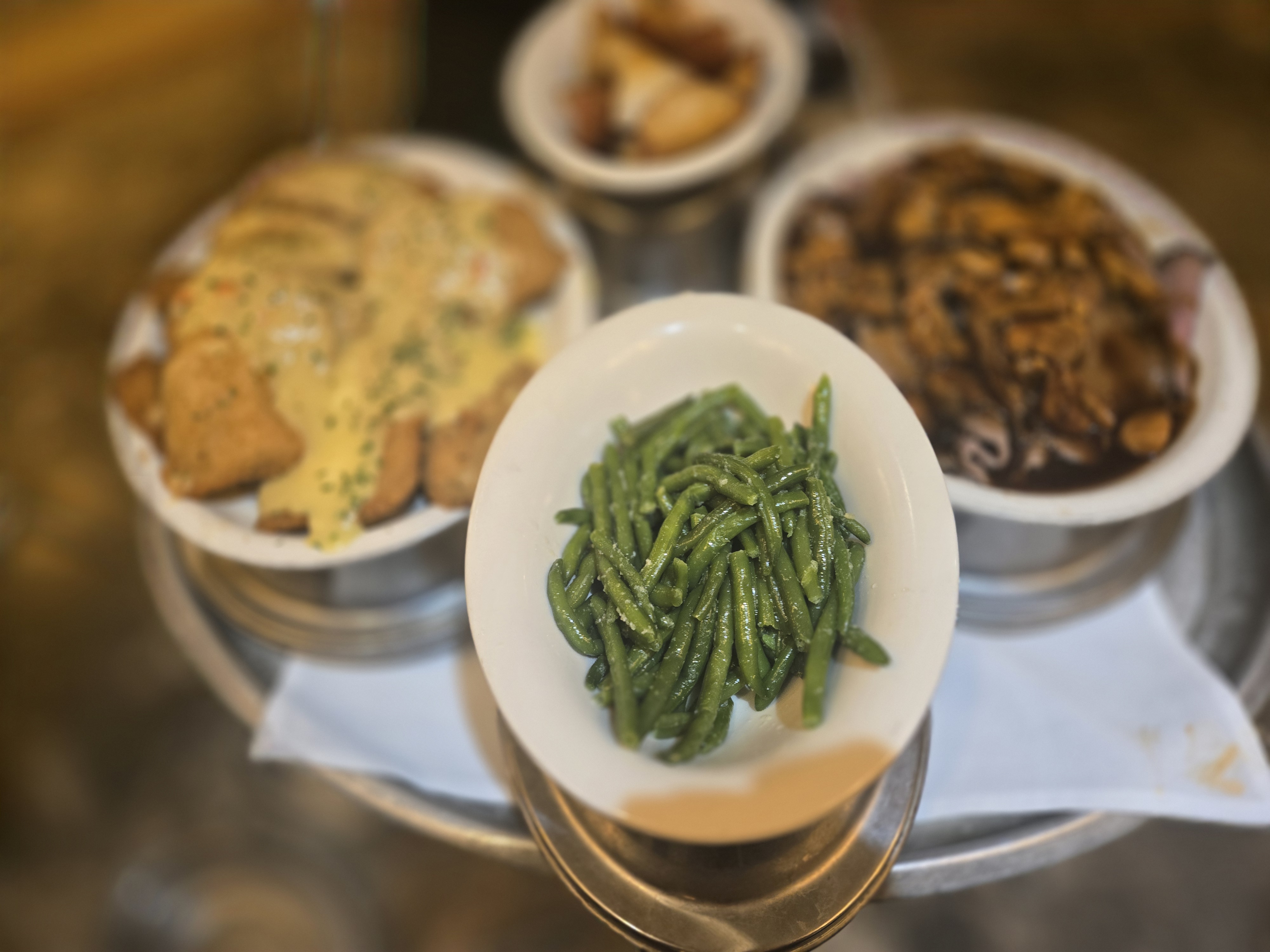 Guests enjoying dinner service